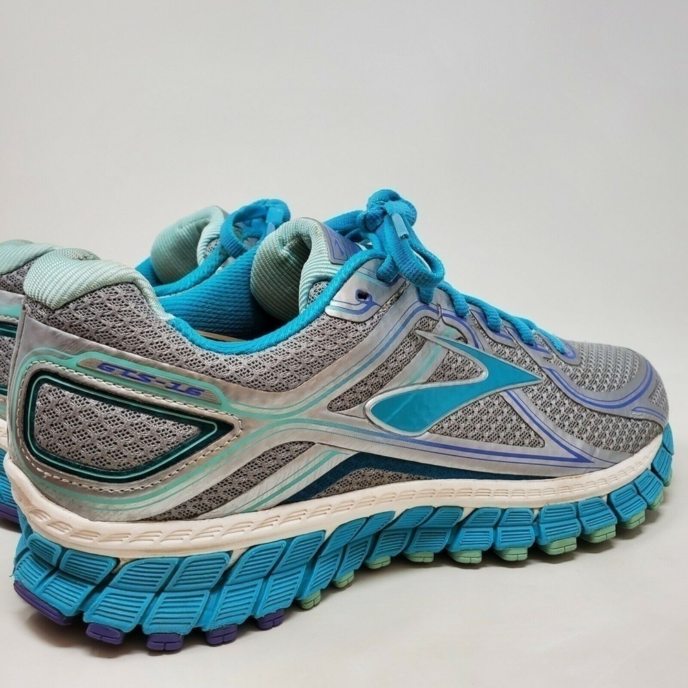 Brooks Adrenaline GTS 16 Running Shoes Womens Size 11 Blue Silver 1202031B170 - Picture 4 of 12